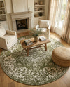 Urban Oasis Rugs Collection Area Rug -  Penthouse (Green) Round Green  lifestyle 30