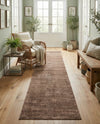Bloomsbury Elegance Collection Area Rug -  Kensington (Brown) Runner Brown  lifestyle 34