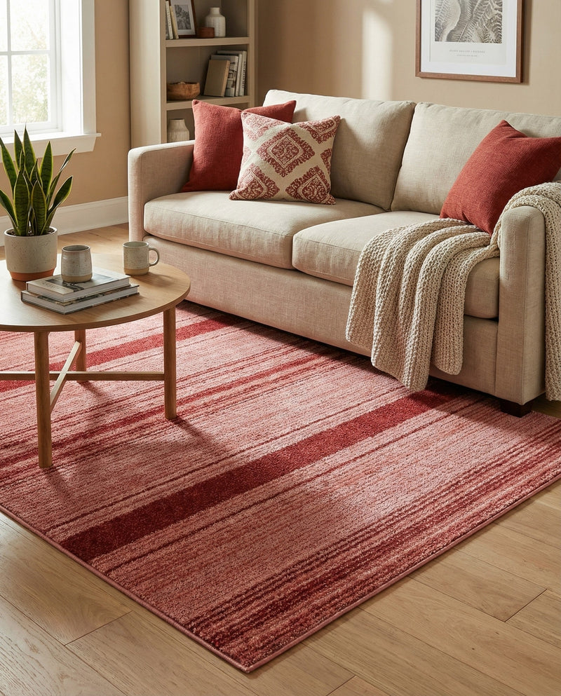 Jewel Oasis Collection Area Rug - Sapphire (Rusty Pink Rose) Rectangle Rusty Pink Rose  lifestyle 15