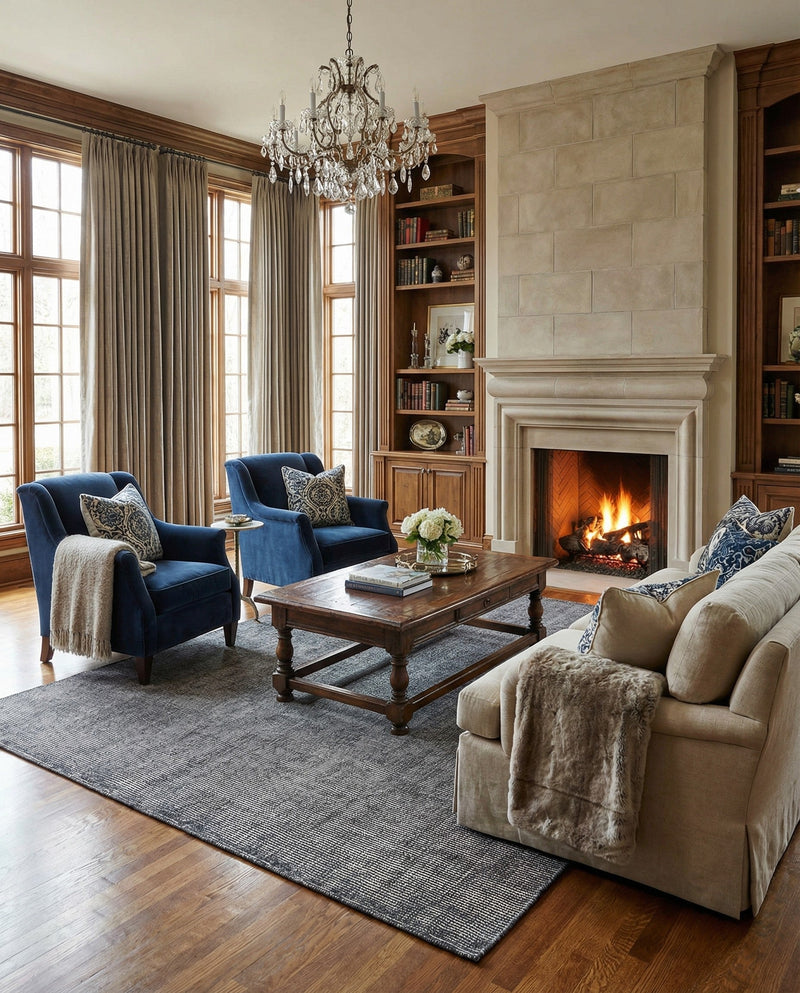 Berkshire Estate Collection Area Rug - Windsor (Earl Grey) Rectangle Earl Grey  lifestyle 9