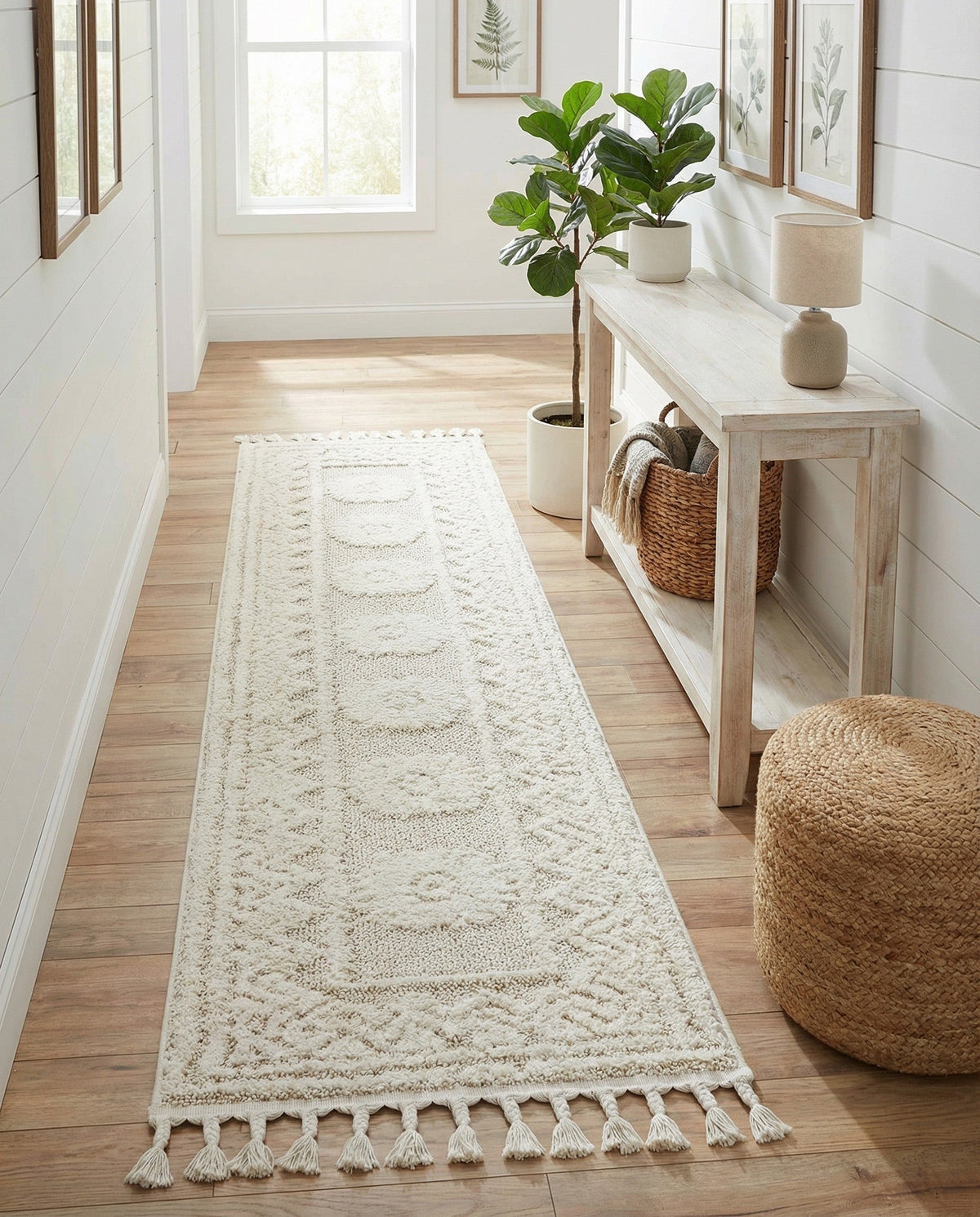 Sahara Chic Collection Area Rug -  Tangier Runner Ivory  lifestyle 179