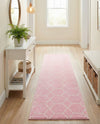Trellis Mosaic Collection Area Rug - Arborville (Light Pink) Runner Light Pink  lifestyle 37