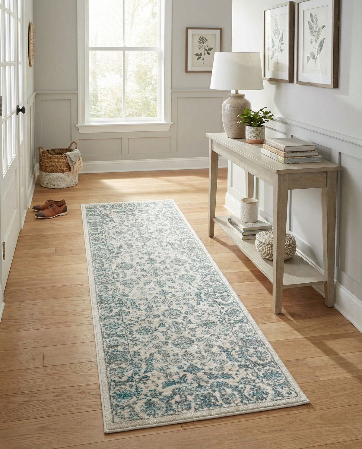 Metro Heights Collection Area Rug -  Astoria Runner Teal  lifestyle 69