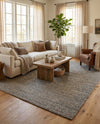 Woven Seaside Jute Collection Area Rug - Savannah (Gray) Rectangle Gray  lifestyle 23