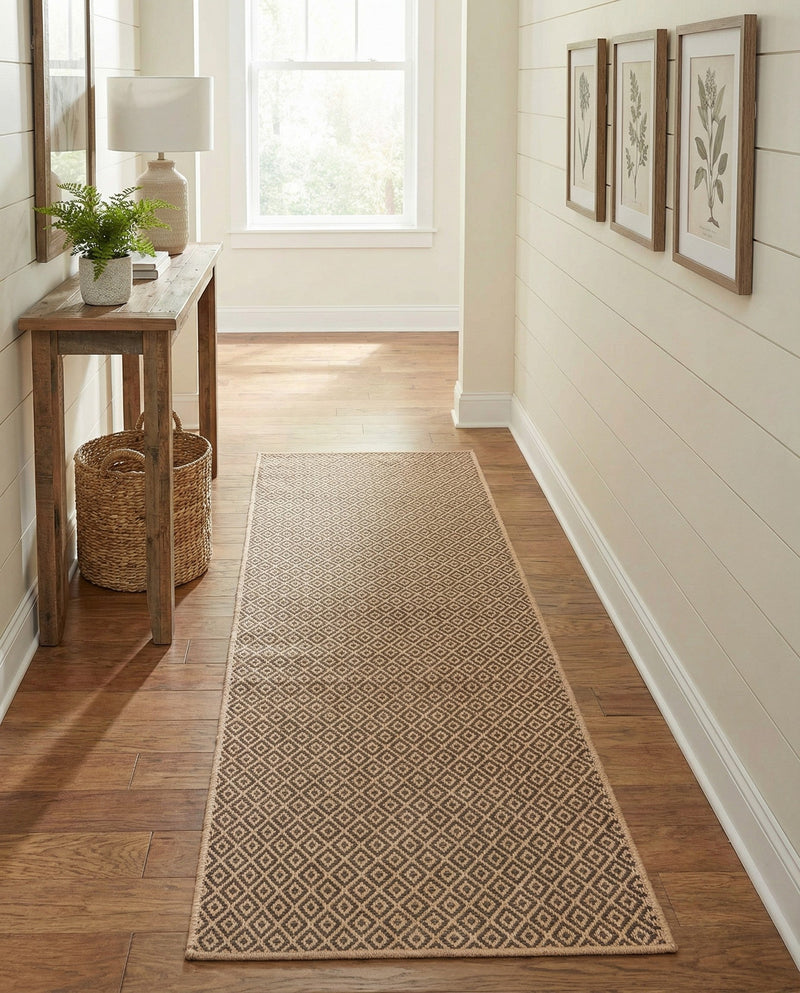 Sahara Sands Collection Area Rug -  Amarna Runner Natural and Brown  lifestyle 46