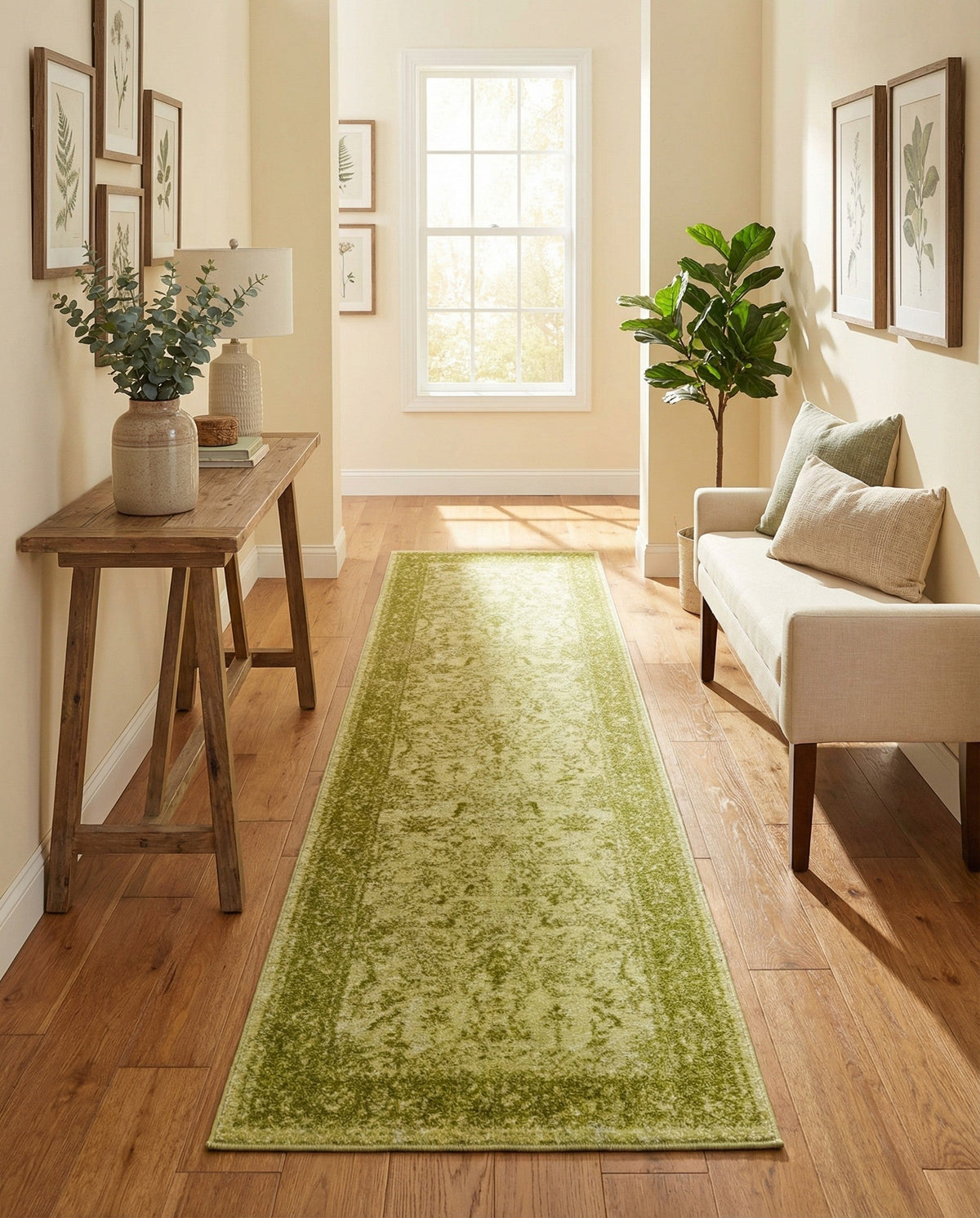 Horizon Collection Area Rug -  Apex (Light Green) Runner Light Green  lifestyle 53