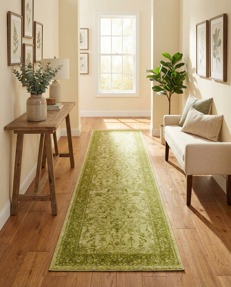 Horizon Collection Area Rug -  Apex (Light Green) Runner Light Green  lifestyle 53