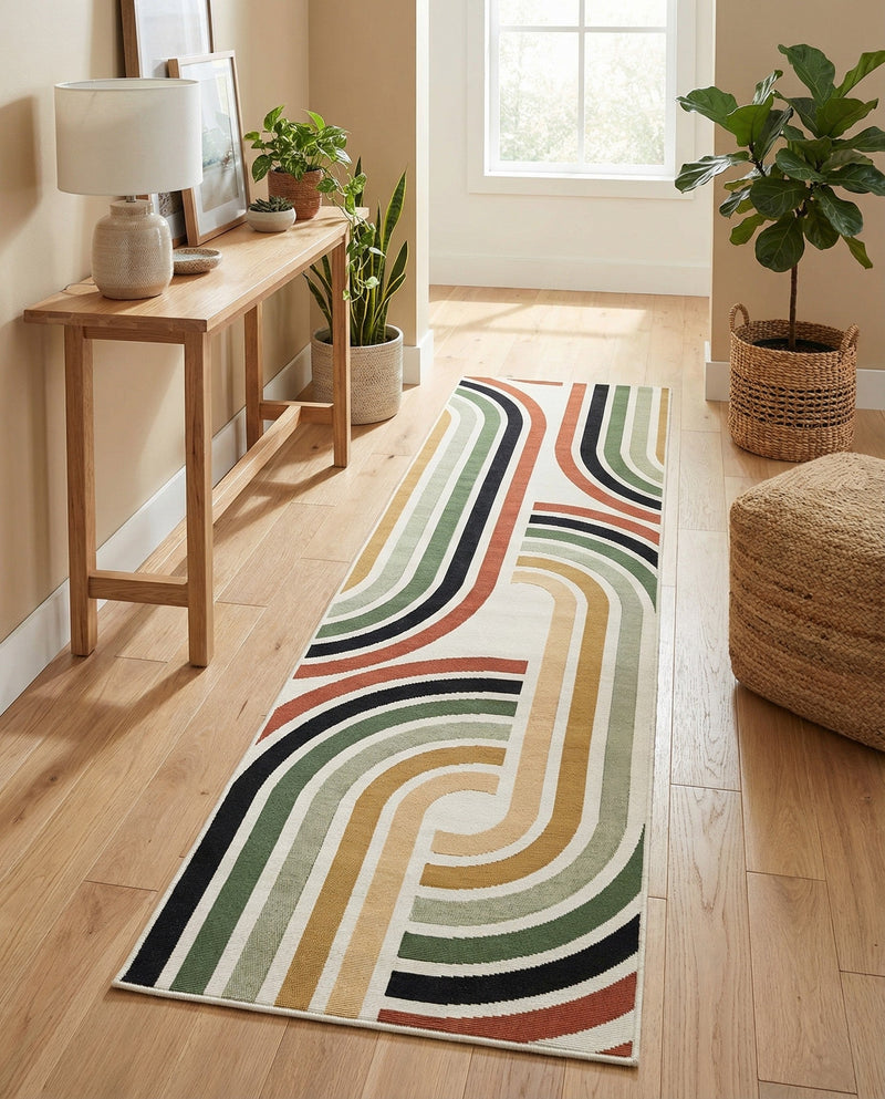 Urban Terrace Collection Area Rug -  Piazza Runner Multi  lifestyle 62