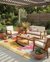 Urban Terrace Collection Area Rug -  Skyline Square Multi  lifestyle 62
