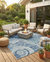 Urban Terrace Collection Area Rug -  Parkside Rectangle Light Blue  lifestyle 10