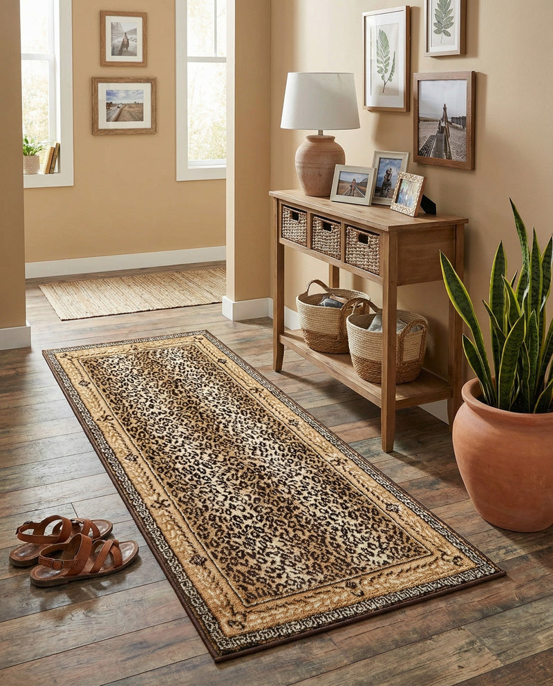Savannah Sojourn Collection Area Rug -  Limpopo Runner Brown  lifestyle 66