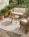 Tribal Terrace Treasures Collection Area Rug -  Incan Isle (Light Gray) Square Light Gray  lifestyle 58