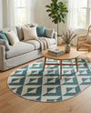 Urban Oasis Rugs Collection Area Rug -  Highrise (Teal) Oval Teal  lifestyle 22