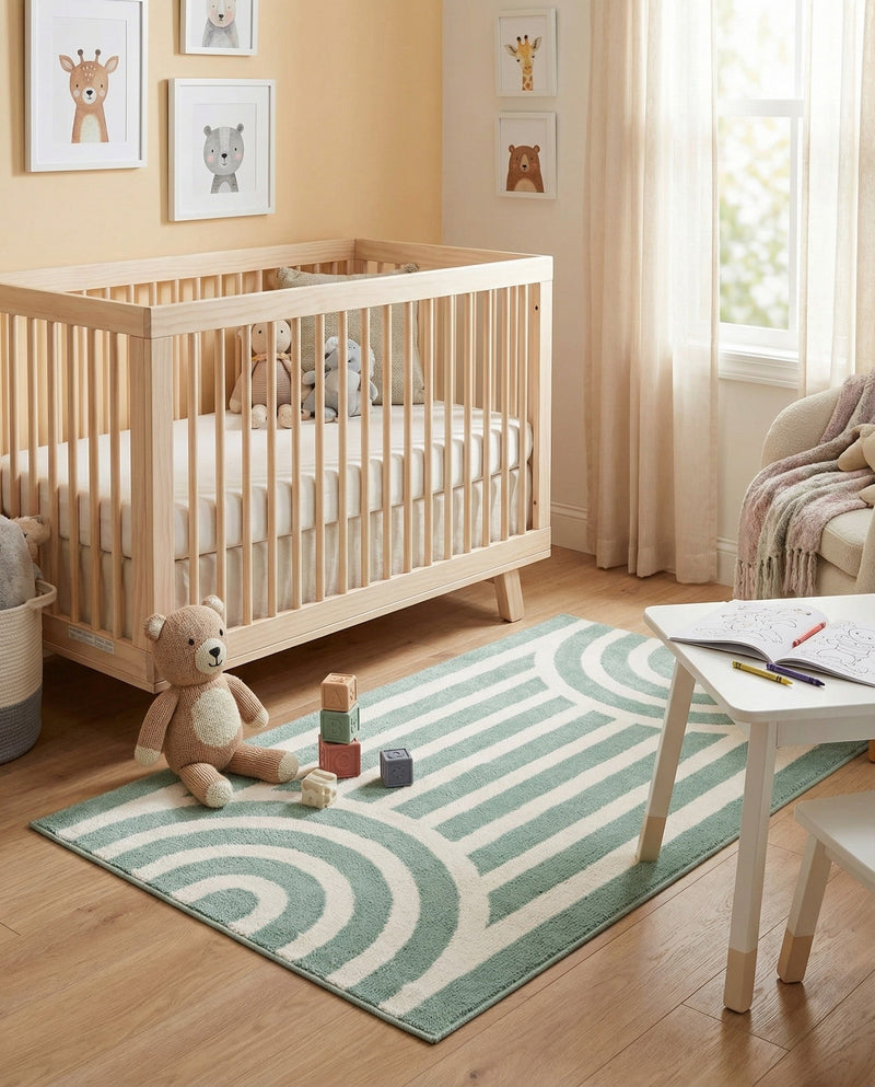 Wonder Tykes Collection Area Rug -  Joydale Rectangle Soft Green  lifestyle 35