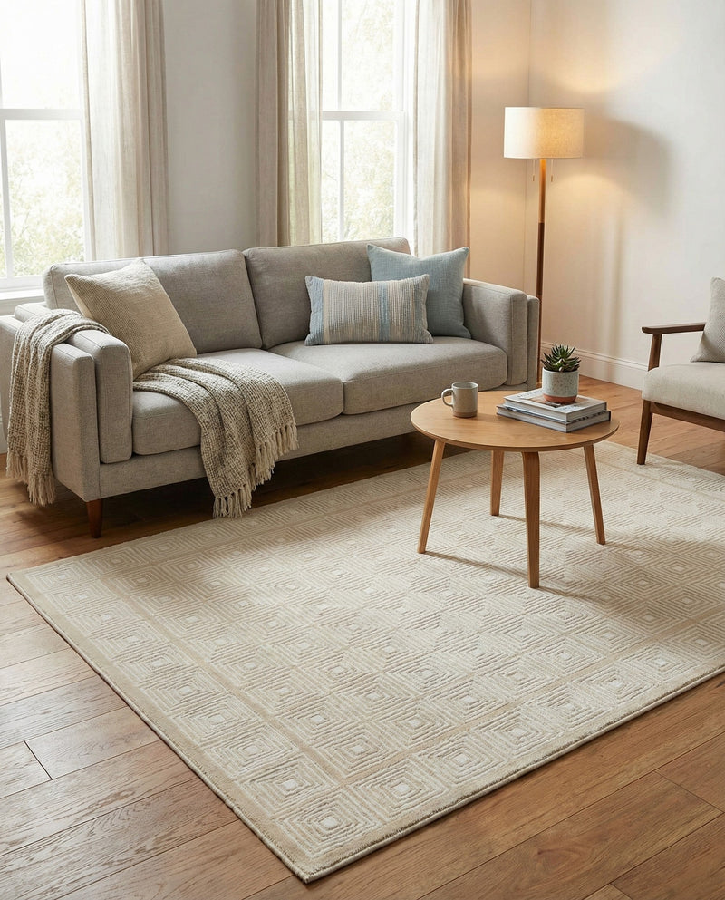 Aravalli Collection Area Rug -  Jaipur Rectangle Ivory White  lifestyle 46