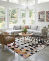 Urban Terrace Collection Area Rug -  Piazza Square White and Black  lifestyle 56