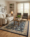 Isfahan Elegance Collection Area Rug - Naghsh-e Jahan (Navy Blue) Rectangle Navy Blue  lifestyle 12