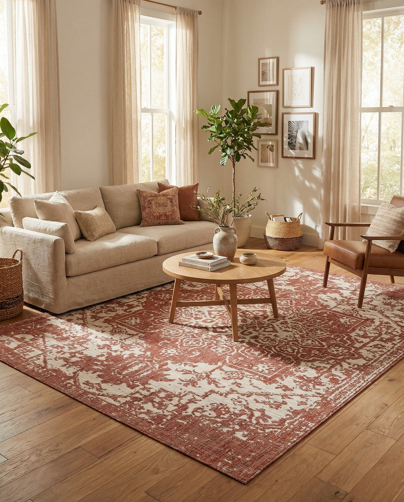 Urban Oasis Rugs Collection Area Rug -  Penthouse (Rust Red) Rectangle Rust Red  lifestyle 31