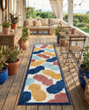 Caribbean Terrace Collection Area Rug -  Nevis Runner White  lifestyle 54