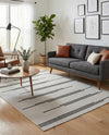 Urban Terrace Collection Area Rug -  Brooklyn Rectangle White and Black  lifestyle 37