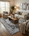 Laguna Sands Collection Area Rug -  Newport Rectangle Linen Charcoal  lifestyle 11