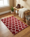 Lattice Gardens Collection Area Rug -  Bloomfield (Dark Terracotta) Rectangle Dark Terracotta  lifestyle 23