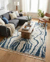 Cozy Cove Shag Collection Area Rug -  Seabreeze Rectangle Blue  lifestyle 10