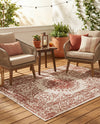 Patio Heritage Collection Area Rug -  Lafayette (Rust Red) Rectangle Rust Red  lifestyle 35