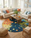 Seaside Haven Rugs Collection Area Rug -  Dunes Round Multi  lifestyle 54