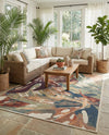 Coastal Terrace Collection Area Rug -  Wavecrest Rectangle Multi  lifestyle 16
