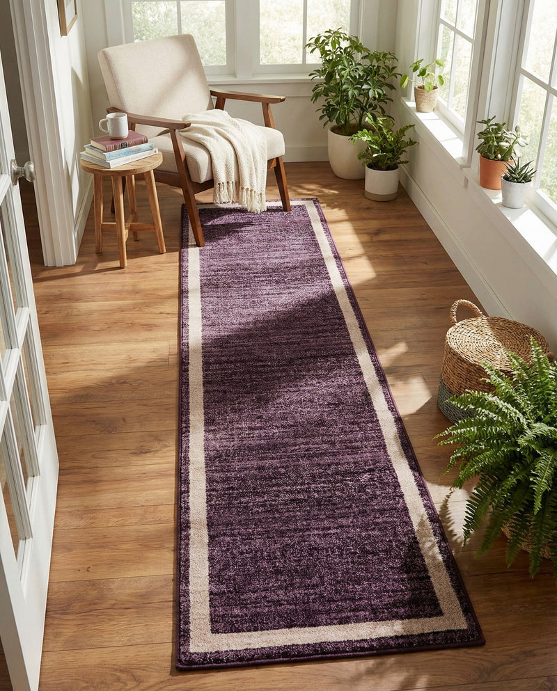 Studio Haven Collection Area Rug -  Alcove (Violet) Runner Violet  lifestyle 49