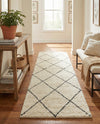 Zouina Berber Wool Collection Area Rug - Atlas Runner Ivory and Black  lifestyle 45