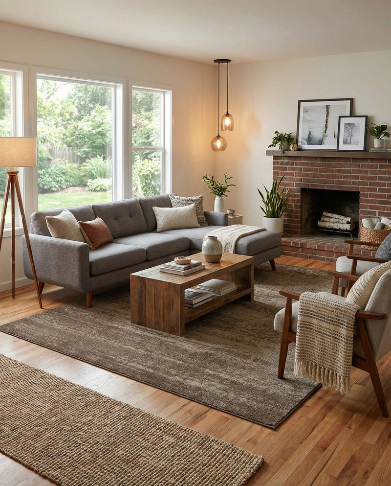 Studio Haven Collection Area Rug -  Gallery (Brown) Rectangle Brown  lifestyle 18