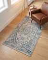 Seville Stripes Collection Area Rug - Cadiz (Light Gray) Rectangle Light Gray  lifestyle 36