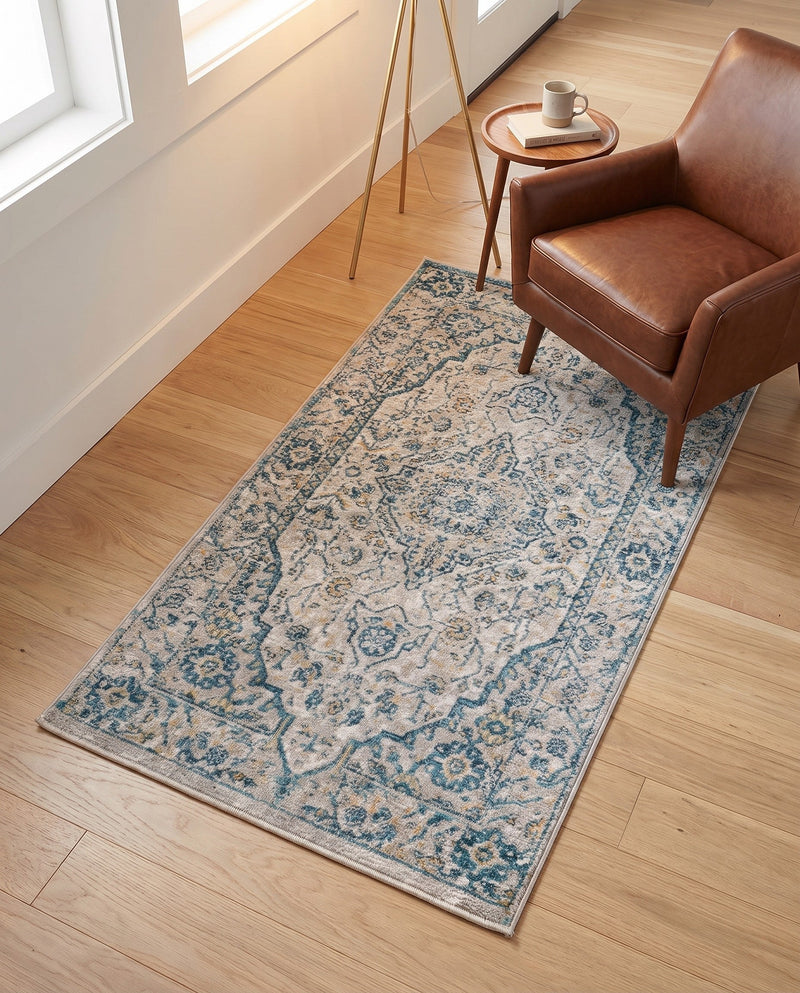 Seville Stripes Collection Area Rug - Cadiz (Light Gray) Rectangle Light Gray  lifestyle 36