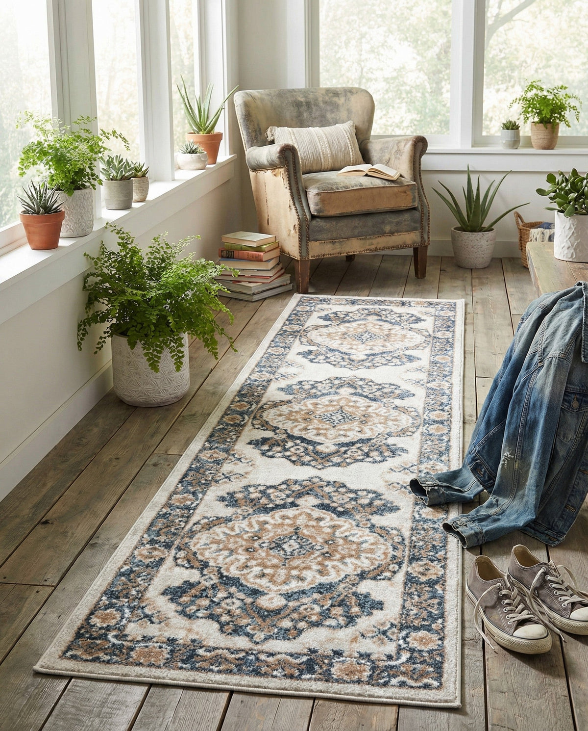 Cambridge Classics Collection Area Rug -  Magdalene (Cream) Runner Cream  lifestyle 88