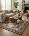 Savannah Elegance Collection Area Rug -  Tybee (Brown) Rectangle Brown  lifestyle 32