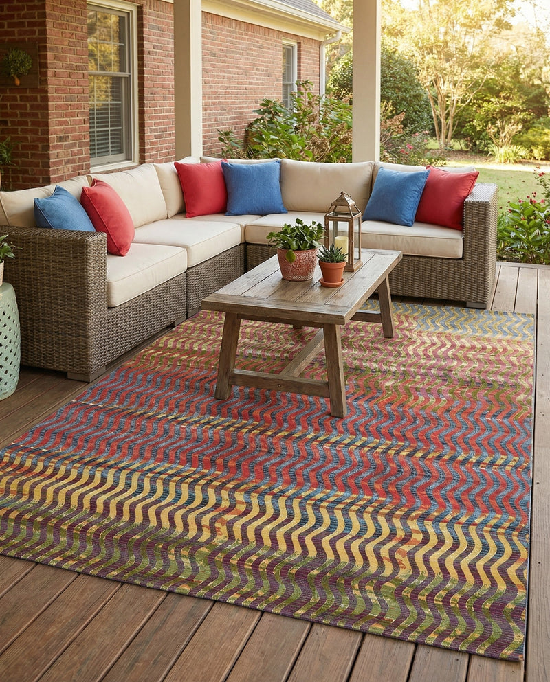 Urban Terrace Collection Area Rug -  Walkway Rectangle Multi  lifestyle 16