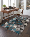 Seville Elegance Collection Area Rug -  Malaga Rectangle Gray  lifestyle 34