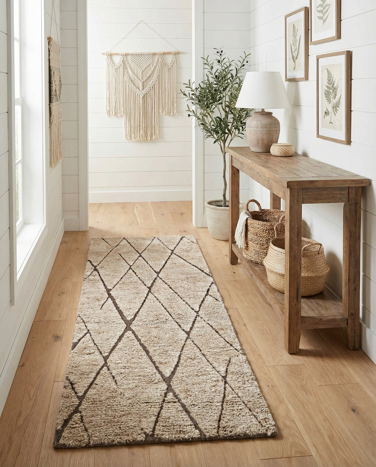 Sahara Berber Wool Collection Area Rug - Marrakesh Runner Camel Brown  lifestyle 149