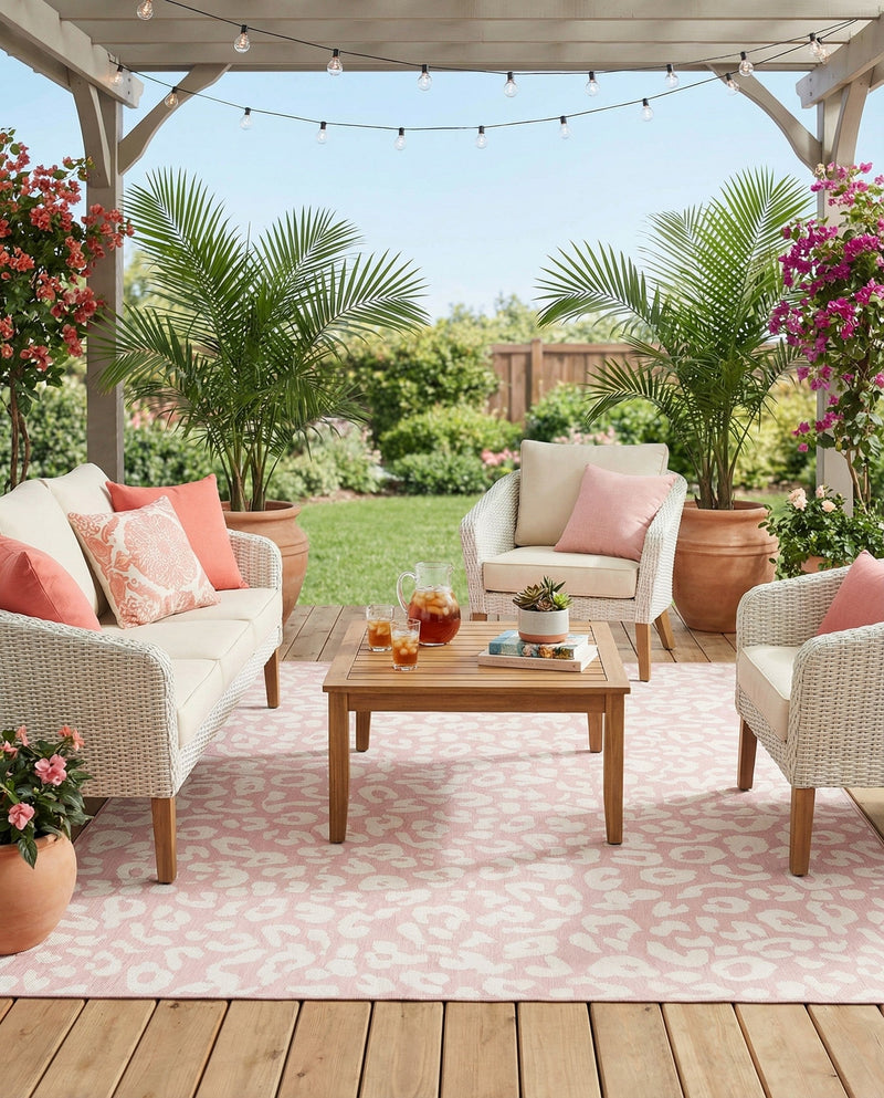 Savannah Escape Collection Area Rug -  Amazon (Pink Ivory) Rectangle Pink Ivory  lifestyle 14