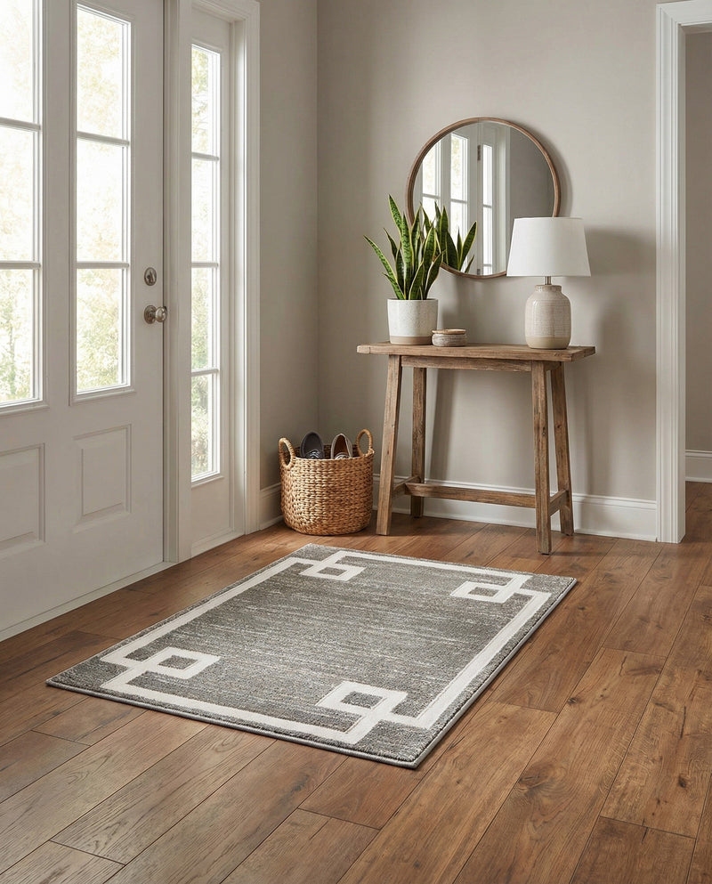 Metro Heights Collection Area Rug -  Bronx Rectangle Gray  lifestyle 52