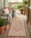 Patio Heritage Collection Area Rug -  Augusta (Rust Red) Runner Rust Red  lifestyle 41