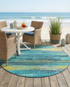 Seaside Haven Rugs Collection Area Rug -  Sandbar Round Multi.Blue  lifestyle 74