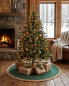 Holiday Hearth Rugs Collection Area Rug - Yuletide Round Green  lifestyle 14