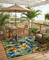 Seaside Blooms Collection Area Rug -  Grove Rectangle Multi  lifestyle 33