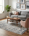 Bloomsbury Elegance Collection Area Rug -  Soho Rectangle Gray  lifestyle 45