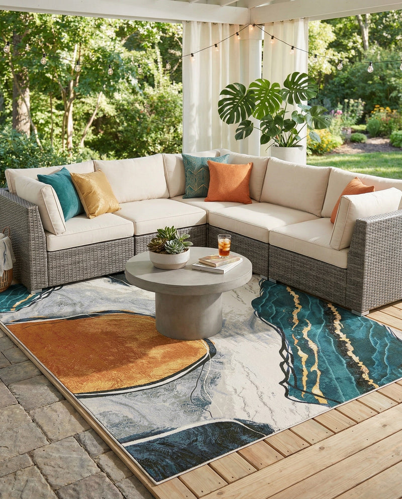 Urban Terrace Collection Area Rug -  Pavilion Rectangle Multi  lifestyle 20