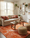 Riviera Elegance Collection Area Rug -  Monaco (Orange) Rectangle Orange  lifestyle 23