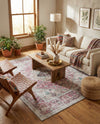 Laguna Sands Collection Area Rug -  Newport Rectangle Light Coral Pink  lifestyle 29